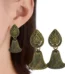 Antique Gold Plated Striped Dome Jhumka Earrings