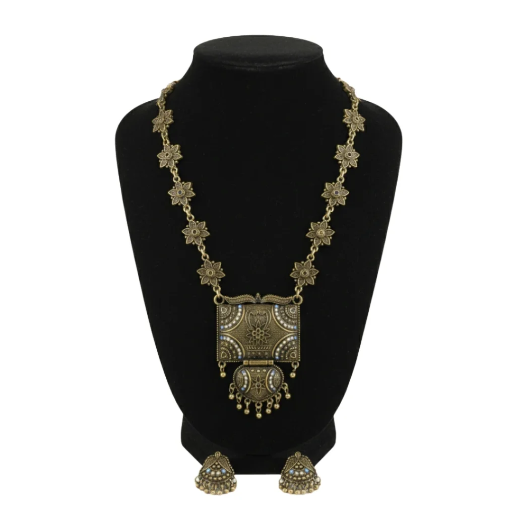 Grand Temple Jewellery Wedding Set with Earrings