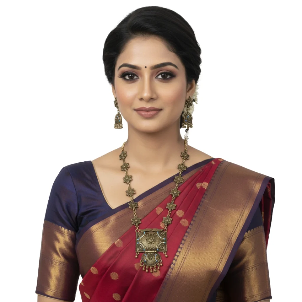 Grand Temple Jewellery Wedding Set with Earrings