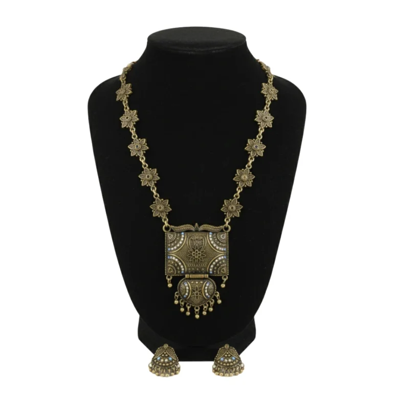 Grand Temple Jewellery Wedding Set with Earrings