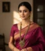 Ethnic Matte Gold Plated Temple Jewellery Long Haram Necklace